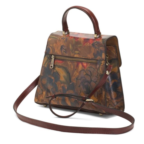 PATRICIA NASH Leather Chauny Top Handle Satchel Sienna Sunset Crossbody - Picture 3 of 13